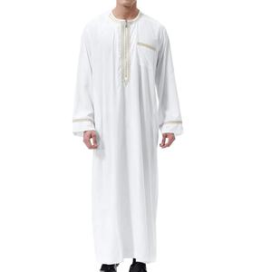 Jubba Árabe Transpirable para Hombre, Ropa Musulmana con Mangas Largas, Nueva Llegada 2026, Ropa Islámica Thobe, Thobes Omaníes para Hombre - Product Image 1