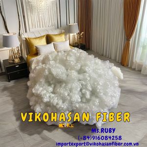 High Quality 15D HCS Regenerated Polyester Staple Fiber Vikohasan Manufacturer Synthetic Fiber Siliconized Recyclable Pillow - Product Image 3