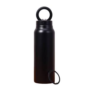 Gourde isotherme en acier inoxydable de qualité supérieure avec support magnétique intégré pour téléphone et paille réutilisable - Product Image 1