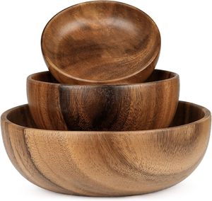 Frutero de Madera de Mango para Encimera de Cocina, 12 Pulgadas, Grande y Redondo, Frutero o Tazón para Dulces de Madera Lacada Artesanal, Hecho a Mano - Product Image 1