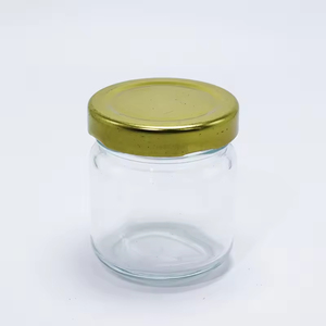 Wholesale Round Clear Food Storage Honey <b>Jams</b> Glass <b>Jars</b> With Metal Lids - Product Image 4