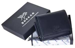 Portefeuille pour femme en cuir véritable à trois volets, porte-cartes RFID, pochette compacte, organisateur multi-fentes, sac de voyage quotidien - Product Image 6