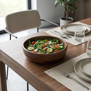 Juego de Tazones de Madera de Acacia/Mango para Catering Profesional, Gran Capacidad, Ecológicos, Hechos a Mano, para Buffet de Hotel - Product Image 4