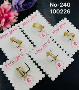 Bagues en acier inoxydable plaqué or avec diamants américains, géométriques, modernes, étanches, pour femmes et jeunes filles - Vente en gros - Product Image 4