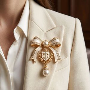 Badge Métallique Classique Couronne et Bouclier avec Cristaux Scintillants pour Cérémonie de Remise des Diplômes Féminine, Décoration de Blazer, Broche de Sororité - Product Image 2