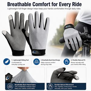 <b>Half</b> Finger Outdoor Sports Cycling Gloves Anti <b>Slip</b> Waterproof UV Protection Lightweight Summer Hook Loop Closure for Men Women - Product Image 5