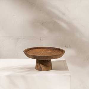 Base Redonda para Pastel de Madera de Acacia Ecológica Hecha a Mano con Diseño de Base Abovedada, Apta para Lavavajillas, para Bodas, Fiestas y Exhibición en Panaderías - Product Image 4