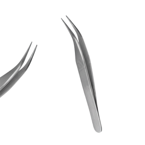 Pince à épiler courbée robuste en acier inoxydable pour bijoux, usage dentaire et sourcils, outil manuel incliné, Pakistan - Product Image 1