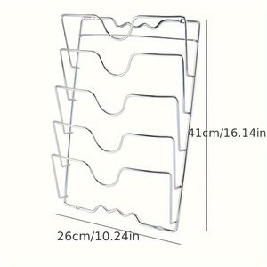 Cucina multifunzione da 1 pezzo a muro portaoggetti per pentole e coperchio Organizer con tagliere - Product Image 3