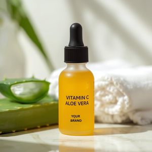 Hot Sale <b>Vitamin</b> C <b>Serum</b> with Hyaluronic Acid & Aloe Vera Anti-Aging Wrinkle Removal Whitening Dark Spot Corrector Private Label - Product Image 2