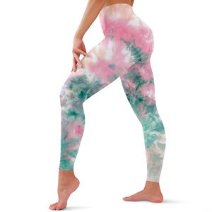 Trendy New Tie Dye Scrunch Butt <b>Leggings</b> For Women Workout High Waist Elastic Soft Tights Yoga Pants Spandex/<b>Nylon</b> Eco-Friendly - Product Image 1
