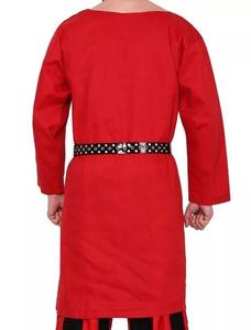 Tunique médiévale rouge en coton à manches longues, costume de la Renaissance fait main, vêtement historique, tenue d'armure confortable pour reconstitution historique - Product Image 4