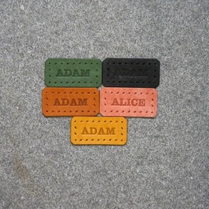 Custom Embossed Logo Leather <b>Patches</b> for Clothing Personalized <b>Sew</b>-<b>On</b> Genuine Leather Name Labels for Jeans Jackets & Bags - Product Image 2