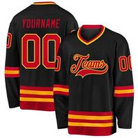 Maillot de hockey sur glace personnalisé pour hommes, Canada, feuille d'érable, uniforme de l'équipe nationale, chemise de sport rouge, sublimation, entraînement, tenue de match