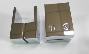Back to Back Solid Brass Paddle Square Glass <b>Handle</b> Glass Knob Shower <b>Door</b> Knob - Product Image 3