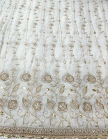 Tissu en dentelle brodée perlée pour robes de mariée, tenues de soirée, marques de mode, fabricants de vêtements, acheteurs mondiaux, commerce