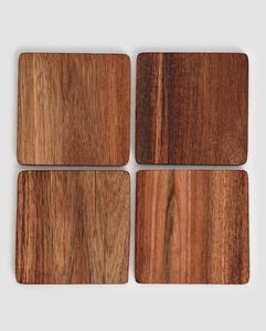 Wholesale Handmade Wooden Coasters, Natural Wood <b>Drink</b> Coaster Set for Home, Restaurant, Hotel, Cafe, Office, Wedding, Party - Product Image 4