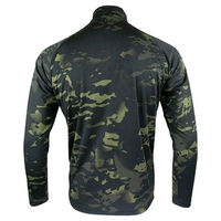 Couche de base de chasse pour homme en nylon de haute qualité, imperméable, respirante, légère, durable et écologique, à col zippé et manches longues