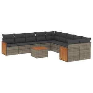 Conjunto de Sofás de Jardín en Gris Oscuro - Product Image 2