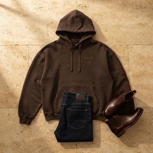 Sweat-shirt à capuche oversize marron brodé pour homme, style streetwear, en molleton personnalisé, vêtements OEM - Product Image 3