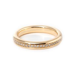 Minimal 1.2mm Round Cut Lab Grown Diamond 18K Solid Rose Gold <b>Ring</b> Luxury Micro Pavé Full Eternity <b>Thin</b> Stacking Wedding Band - Product Image 3