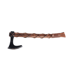Artisan Forged Carbon Steel Hatchet Rosewood <b>Handle</b> With Leather Sheath Custom <b>Axe</b> Outdoor <b>Axe</b> - Product Image 5