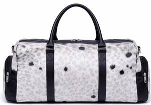 Sac de voyage en cuir véritable à poils, avec fermeture éclair, léger, grande capacité, pour week-end ou nuitée LHODB-0130 - Product Image 2