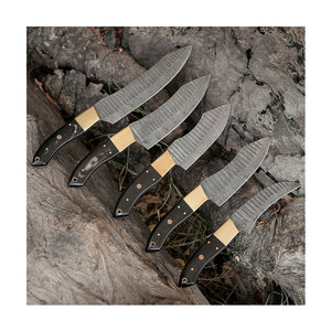 Professional Grade Damascus Steel Chef Knife Set with Leather Cover <b>Kitchen</b> Knife Collection for Restaurant and Home Cooking - Product Image 3