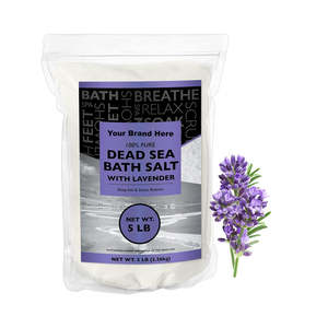 Formulations Personnalisées 5 lb Poudre de Bain Bio Pure de la Mer Morte Marque Privée Aromasong Int. Expérience de bain revitalisante Modèle 222 - Product Image 1