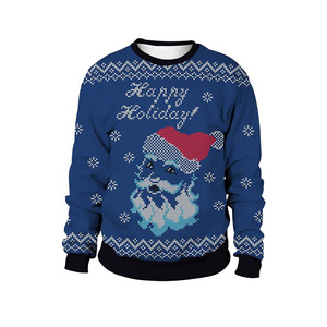 <b>Christmas</b> Elf Costume Pullover Sweatshirt Red Green Striped Sleeve Crewneck Sublimation Top - Product Image 4