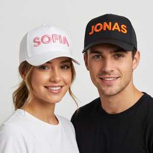 Gorra de Béisbol Personalizada con Texto 3D Bordado, Gorra de Papá con Letras en Relieve y Estampado Animal, Gorra con Nombre y Logotipo Personalizados para Fiestas - Product Image 1