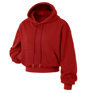 Wholesale Women Crop Hoodie Custom Fleece Pullover Sweatshirt <b>Long</b> <b>Sleeve</b> Casual Fitness Streetwear Private Label Clothing - Product Image 6
