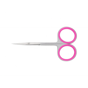 Ciseaux à cuticules Tegra Surgical, manche rose, acier inoxydable professionnel, pour droitiers, durables, pour la manucure - Product Image 3