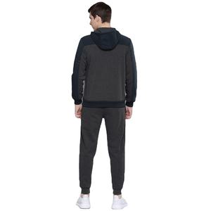 Ensemble de jogging avec Logo brodé pour homme, survêtement en coton à fermeture éclair, couleur unie, taille personnalisée, pour l'hiver - Product Image 3