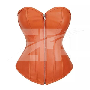 Conjunto de Corsé Gótico Negro Elegante para Mujer, Nuevo Corsé de Cuero Genuino Negro y Cinturón de Cuero a Juego - Product Image 6