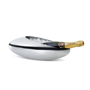Seau à vin moderne en acier inoxydable, refroidisseur à champagne de luxe en forme de galet, seau à glace élégant en métal pour hôtel, restaurant, bar - Product Image 1
