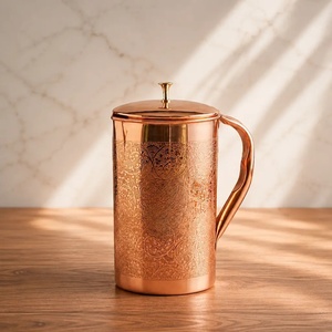 Jarra de Agua de Cobre con Asa, Diseño Vintage, Gran Capacidad, para Bebidas en el Hogar - Product Image 5
