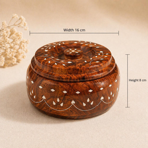 Boîte à épices en bois avec 4 grands compartiments et cuillère, boîte à masala de cuisine, boîte à épices en bois Namak Dani, récipient de rangement pour épices multifonctionnel - Product Image 3