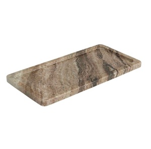 Plateau en marbre Pebble, plateau en pierre naturelle, plateau décoratif pour coiffeuse, plateau à bijoux, plateau à bougies, organisateur de salle de bain, plateau de table basse, tendance - Product Image 2