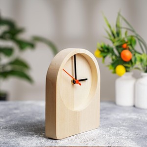 Horloge de bureau minimaliste en bois, mouvement à quartz circulaire, affichage à aiguilles, silencieuse, sans tic-tac - Product Image 4
