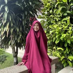 2024 Trend women and girl modest dress abaya modest blouses & shirts jilbab abaya Muslim overhead long abaya with hijab Ramadan