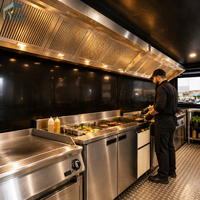 Conteneur maritime de 40 pieds personnalisé, boutique, cuisine commerciale préfabriquée, barbecue, restaurant de burgers, kiosque alimentaire, projet clé en main