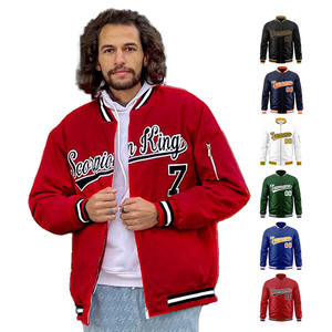 Vestes d'hiver pour hommes personnalisées OEM, en tissu polyester, chaudes, style bomber, style baseball, grandes tailles, personnalisables - Product Image 1