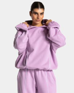 Ensemble de survêtement pour femme, streetwear d'hiver, à capuche, 2 pièces, surdimensionné, respirant, 100% coton - Product Image 2