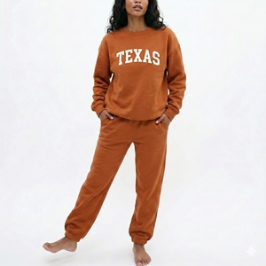 Custom Logo 100% Cotton Fleece Tracksuit Women Two Piece Jogger <b>Set</b> Oversized Heavyweight Sweatshirt and Sweatpants <b>Set</b> - Product Image 6