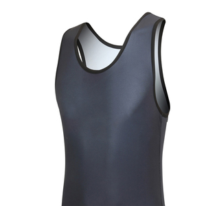 Combinaison de lutte unisexe rouge en polyester extensible, respirante, à séchage rapide, pour l'entraînement sportif et les performances athlétiques - Product Image 5