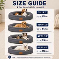 Lit pour animaux de compagnie orthopédique en mousse haute densité apaisante, style coussin, pour chiens et chats, idéal pour chiens âgés et soins vétérinaires – Vente directe usine