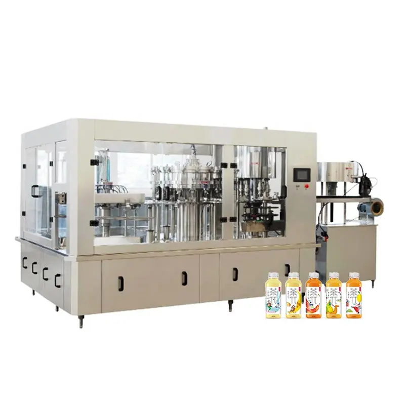 Botella aséptica jugo de fruta fresca máquina de llenado y envasado de leche línea de procesamiento de bebidas