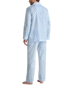 Cómodo conjunto de pijama de algodón para hombre, ropa de dormir de manga larga, ropa de dormir Unisex de dos piezas, venta al por mayor, proveedor OEM a granel - Product Image 5