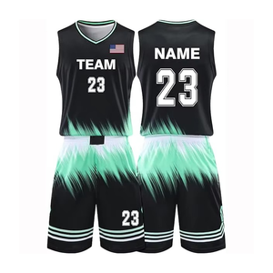 Soft Fabrics City Basketball Uniform Short Plus Size Custom Digital Print Breathable 100% Polyester Quick Dry Anti-Bacterial - Product Image 1